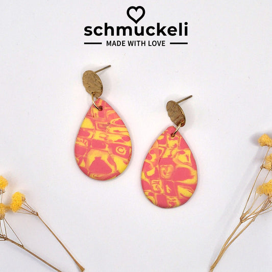 Sonnenglanz – Leichte Ohrringe in Sonnenfarben, handmade & einzigartig