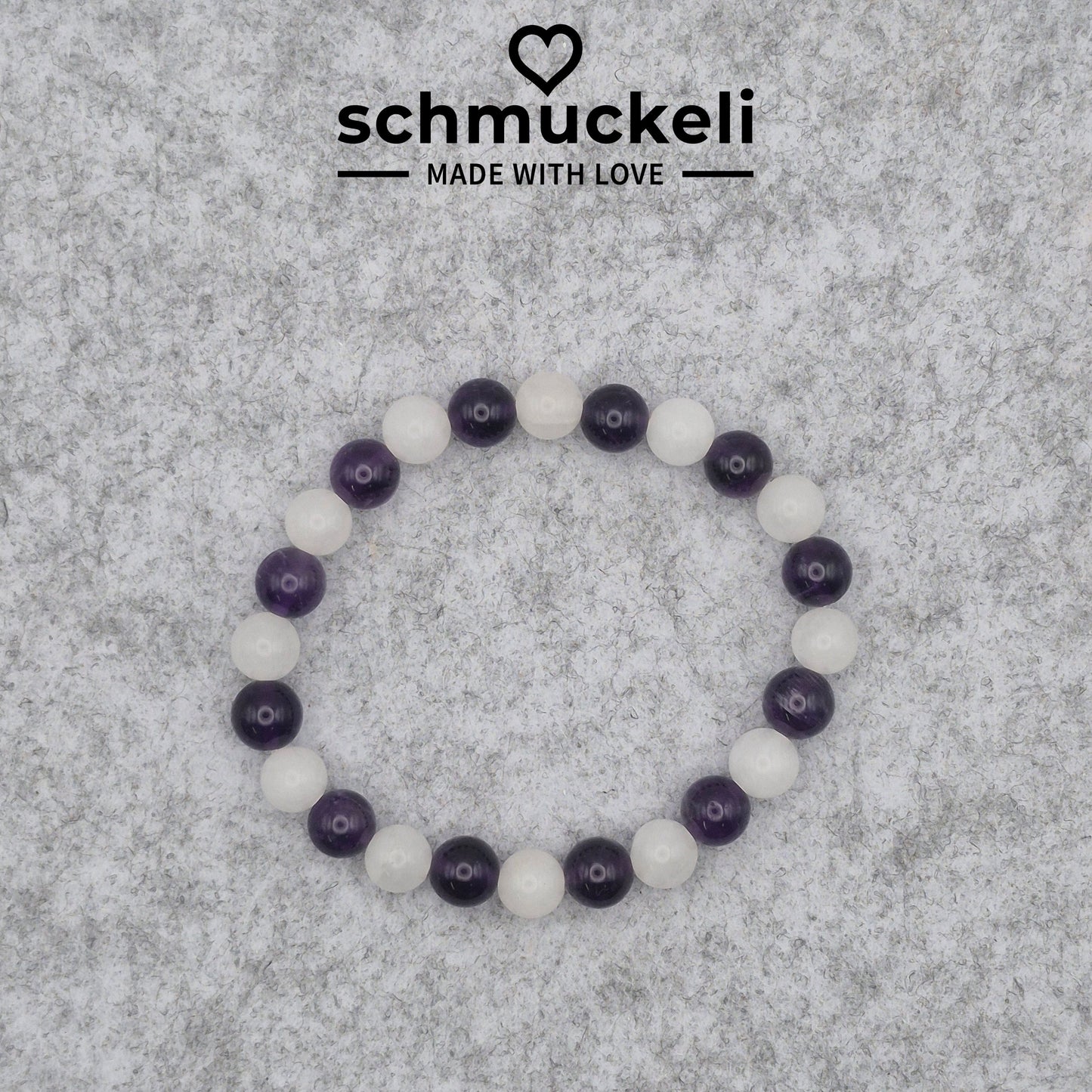 Perlenarmband Equinox - Jade und Amethyst