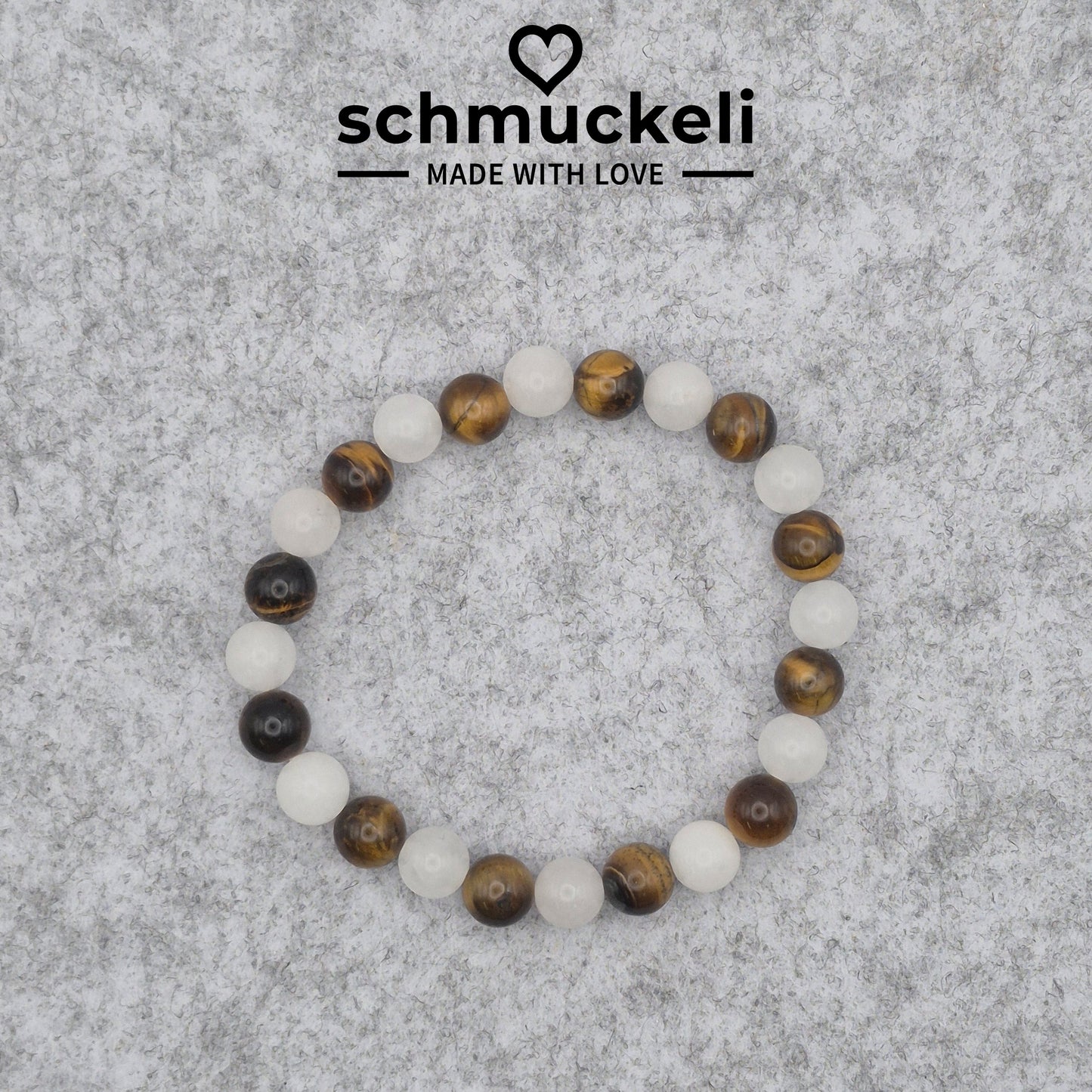 Perlenarmband Helior - Jade und Tigerauge