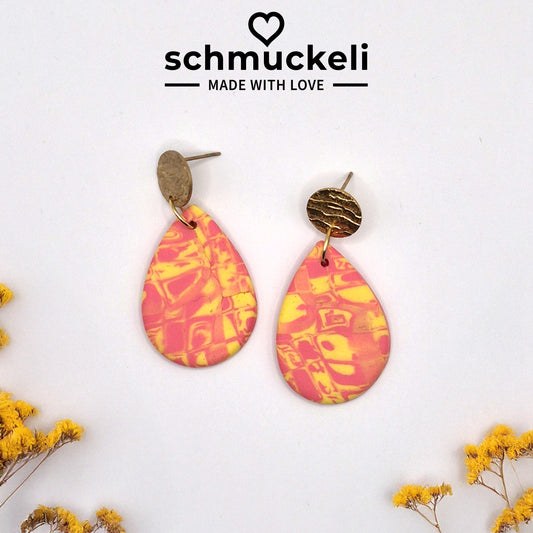 Sonnenglanz – Leichte Ohrringe in Sonnenfarben, handmade & einzigartig