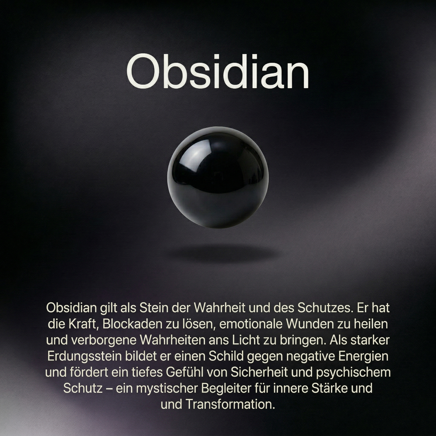 Tiefe & Schutz – Armband aus schwarzem Obsidian mit Edelstahl-Akzent