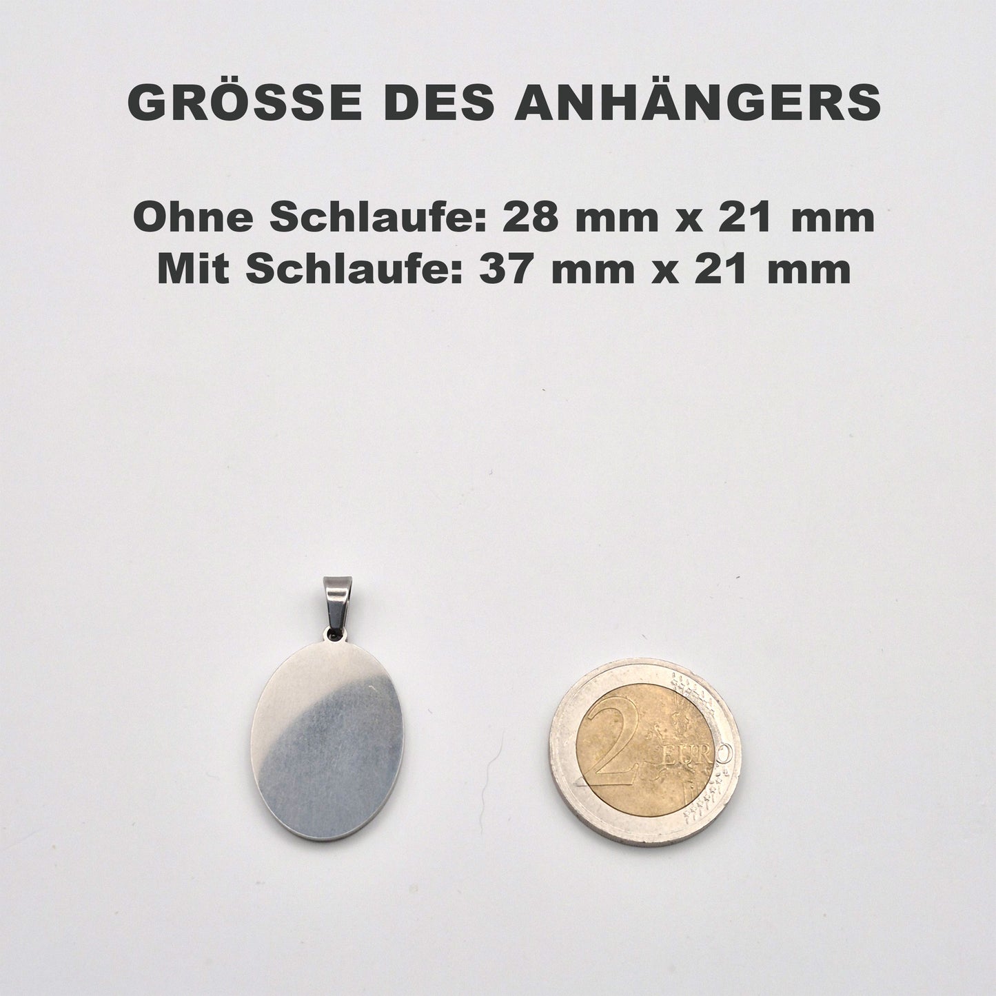 Ovaler Anhänger Herzglut – Anhänger der Leidenschaft - mit 45 cm langer Edelstahlkette