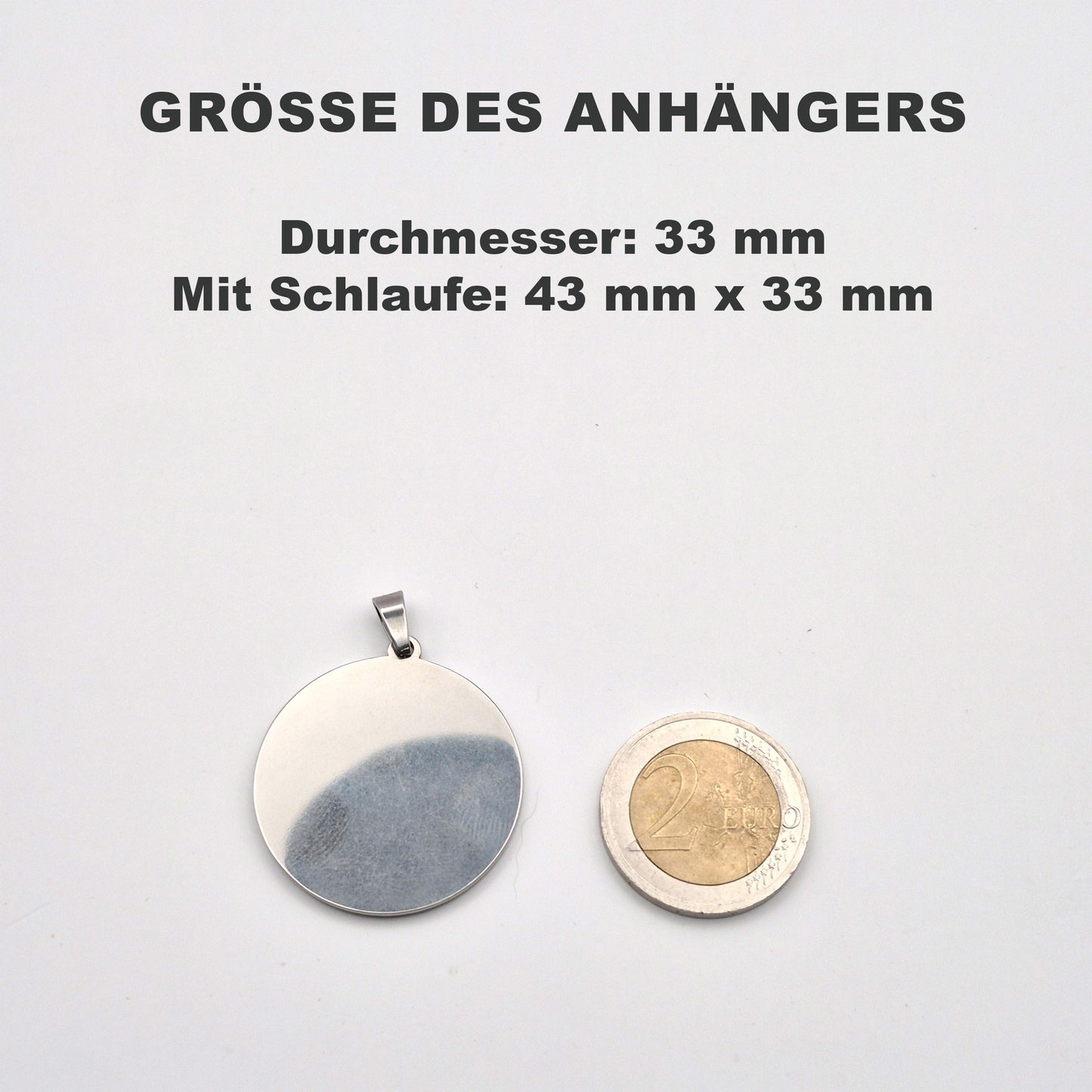 Runder XL Anhänger Herzglut – Anhänger der Leidenschaft - mit 45 cm langer Edelstahlkette